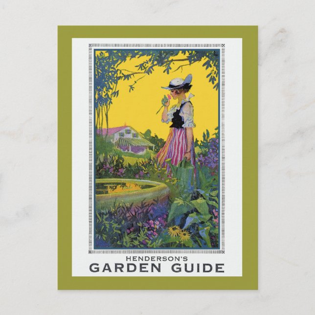 Vintage Henderson Garden Guide Vykort (Framsida)