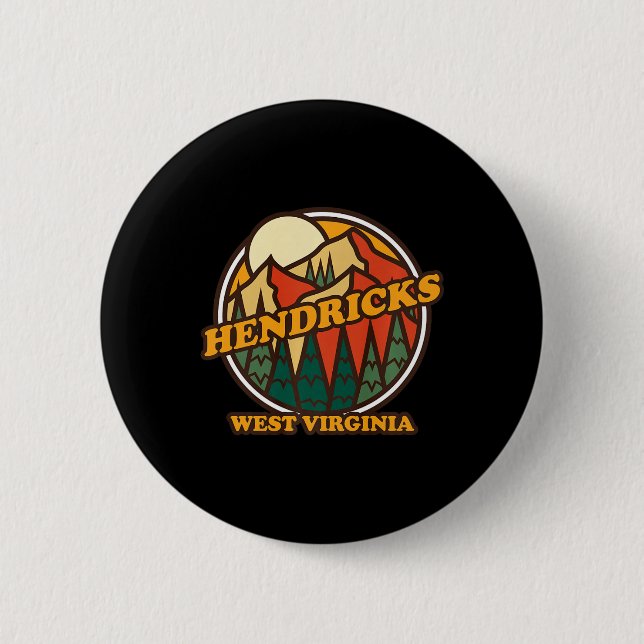 Vintage Hendricks West Virginia Bergswandring Så Knapp (Framsida)