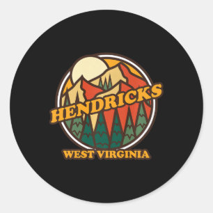 Vintage Hendricks West Virginia Bergvandring Så Runt Klistermärke