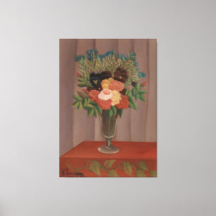 Vintage Henri Rousseau Bouquet of Flowers Canvastryck