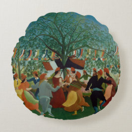 Vintage Henri Rousseau Centennial of Independence Rund Kudde