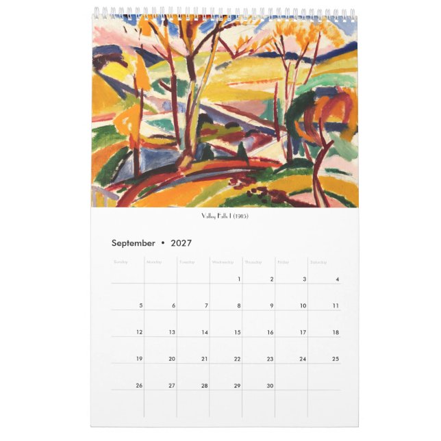 Vintage Henry Lyman Sačen Modernist Art Calendar Kalender (Sep 2027)