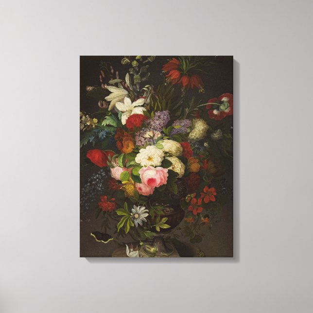Vintage Henryka Beyer Flowers Canvastryck (Framsida)