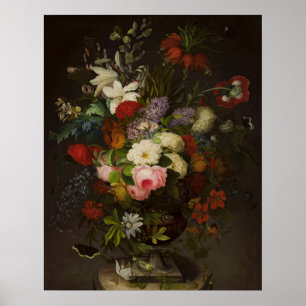 Vintage Henryka Beyer Flowers Poster