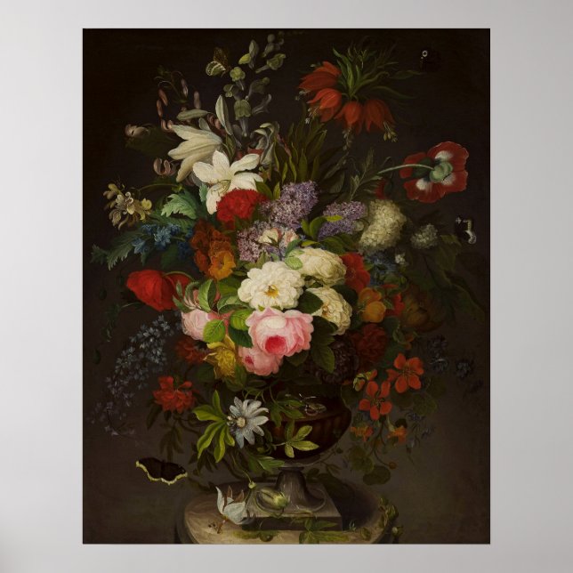 Vintage Henryka Beyer Flowers Poster (Framsidan)