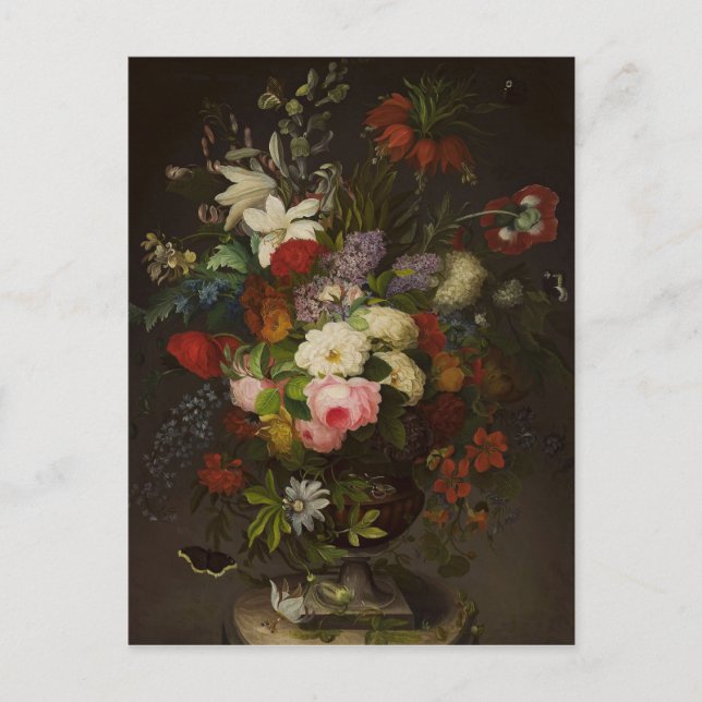 Vintage Henryka Beyer Flowers Vykort (Framsida)