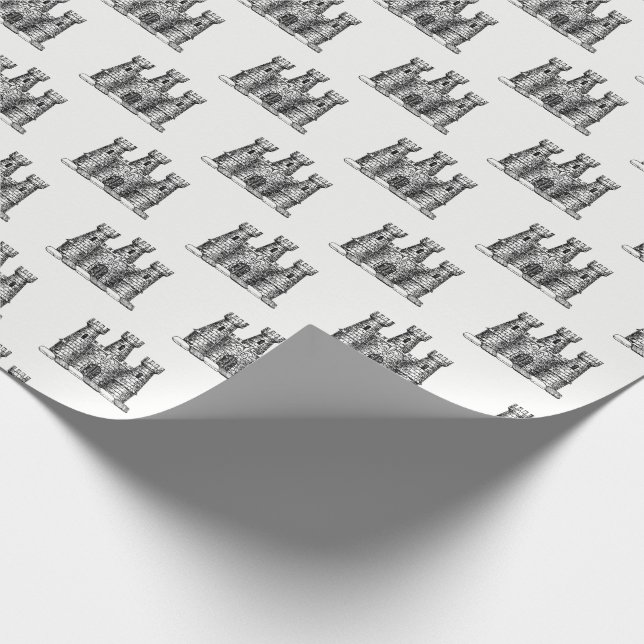 Vintage Heraldic Castle Emblem Jackar Arm Vapenskö Presentpapper (Hörn)