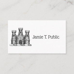 Vintage Heraldic Castle Emblem Jackar Arm Vapenskö Visitkort