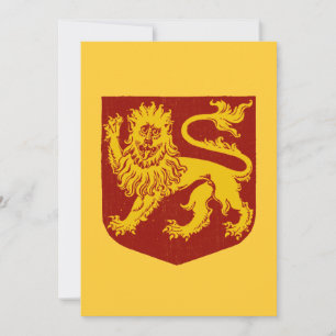 Vintage Heraldisk Uppgående Lejonillustration