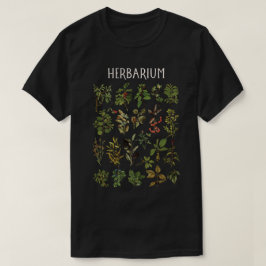 Vintage Herbarium Gröna Växter Diagram T Shirt