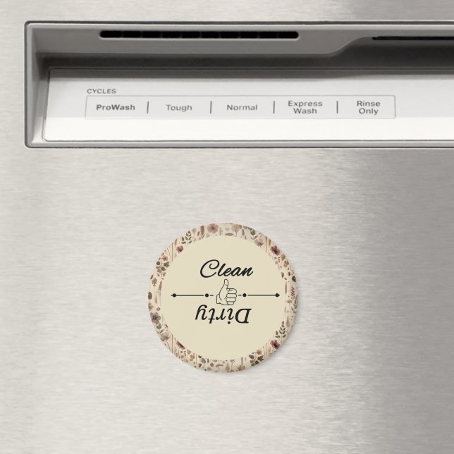 Vintage Herbarium Pressad Blomma Diskmaskin Magnet (In Situ (Dishwasher))