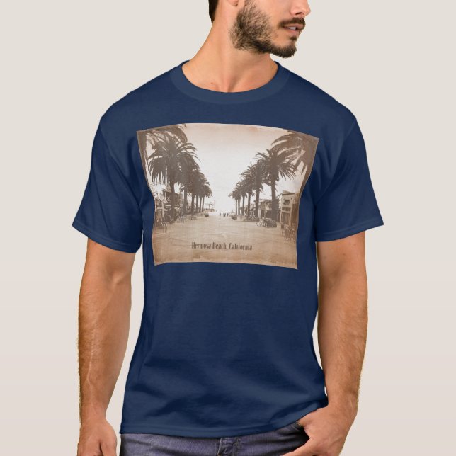 Vintage Hermosa Beach T Shirt (Framsida)