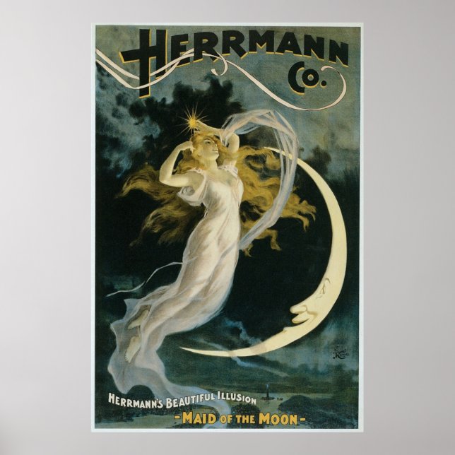 Vintage Herrmann Co Magic Poster (Framsidan)