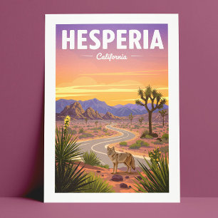 Vintage Hesperia California Vykort