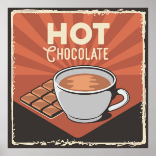 vintage hett Choklad business Poster