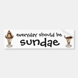 Vintage Hett Fudge Ice Cream Sundae Desserts Bildekal