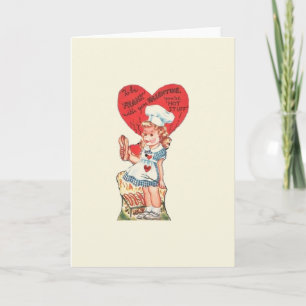 Vintage Hett Hund Valentine Helgkort