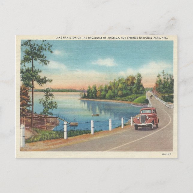 Vintage Hett Vår Arkansas Vykort (Framsida)