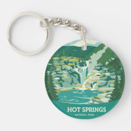 Vintage Hett Vår nationalpark Waterfall