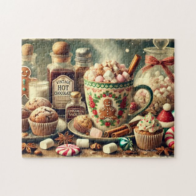 Vintage-Hetten Cocoa Pub Pussel (Horisontell)