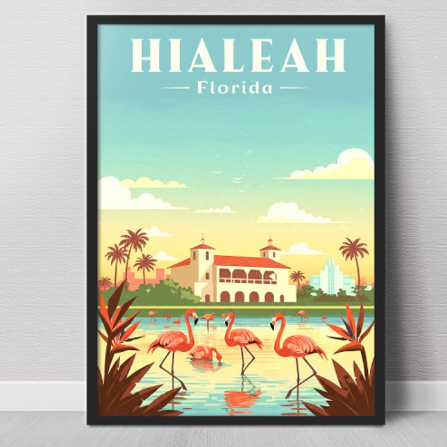 Vintage Hialeah Florida Poster (Skapare uppladdad)