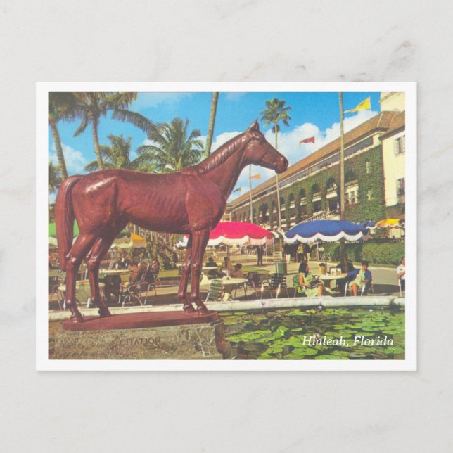 Vintage Hialeah Florida Vykort (Framsida)