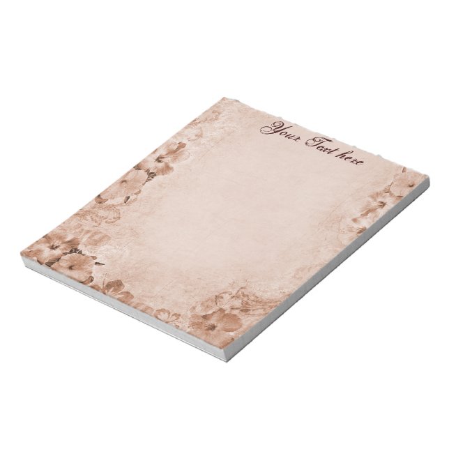 Vintage Hibiscus Anteckningsblock (Roterad)