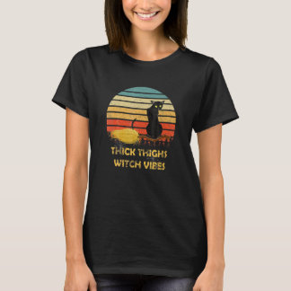 Vintage Hick Highs Häxa Vibes Orollig Halloween Ca T Shirt