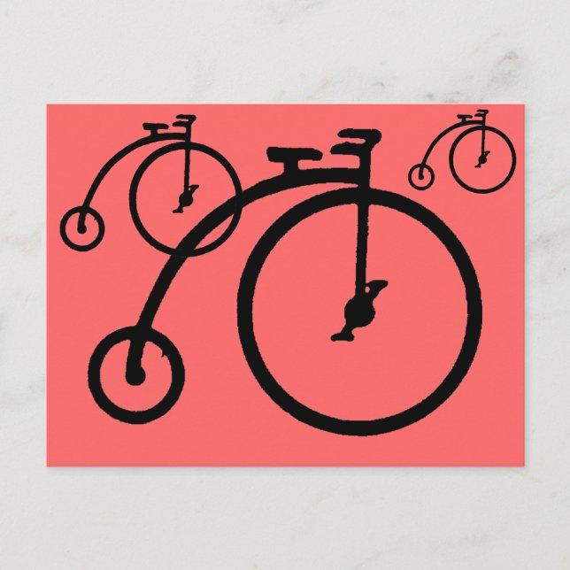 Vintage High Bike Vykort (Framsida)