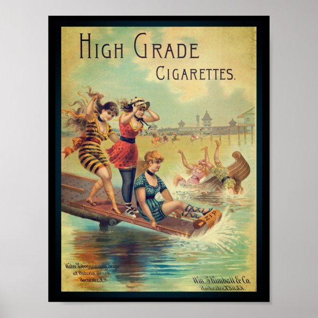 Vintage High Klass Cigarettes Annons Poster (Framsidan)