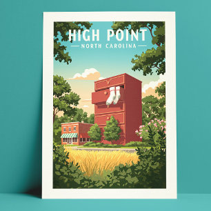 Vintage High Point North Carolina Vykort