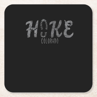 Vintage Hike Colorado Premium Underlägg Papper Kvadrat