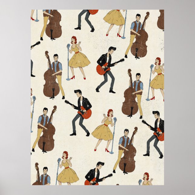 Vintage Hillbill Rockers Poster (Framsidan)