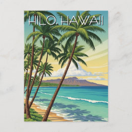 Vintage Hilo Hawaii Travel Vykort