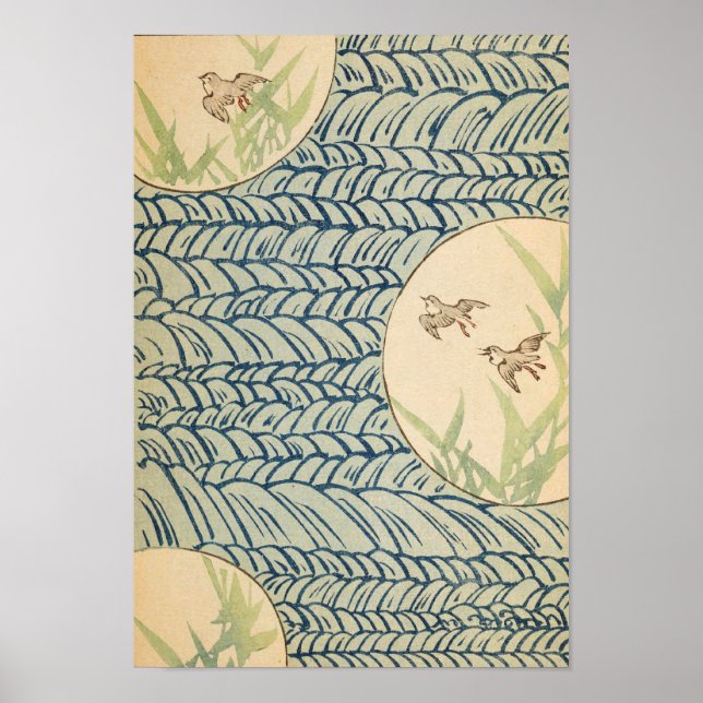 Vintage Himlar vattenfärgsbild Poster (Framsidan)