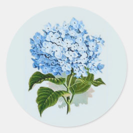 Vintage Himmel Blue Hydrangea Runt Klistermärke