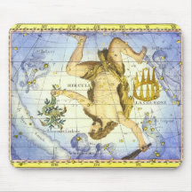 Vintage Himmel Karta Konstellation of Hercules