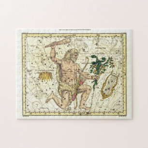 Vintage Himmel Karta Konstellation of Hercules Pussel