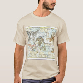 Vintage Himmel Karta Konstellation of Hercules T Shirt