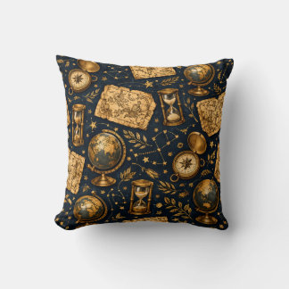 Vintage himmels karta & astronomi mönster kudde