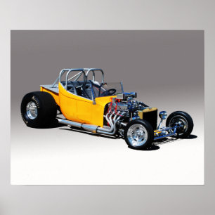 vintage-hink T hot rod Poster
