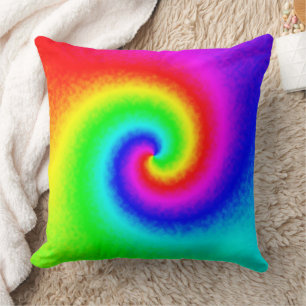 Vintage Hippie Boho Tie Dye Psychedelic Twirl Kudde