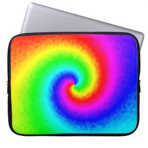 Vintage Hippie Boho Tie Dye Psychedelic Twirl Laptop Fodral