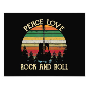 Vintage Hippie Van Flower Buss Peace Kärlek Fototryck