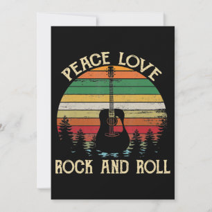 Vintage Hippie Van Flower Buss Peace Kärlek Inbjudningar