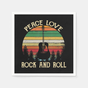 Vintage Hippie Van Flower Buss Peace Kärlek Pappersservett