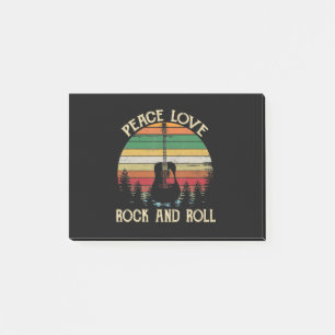 Vintage Hippie Van Flower Buss Peace Kärlek Post-it Block