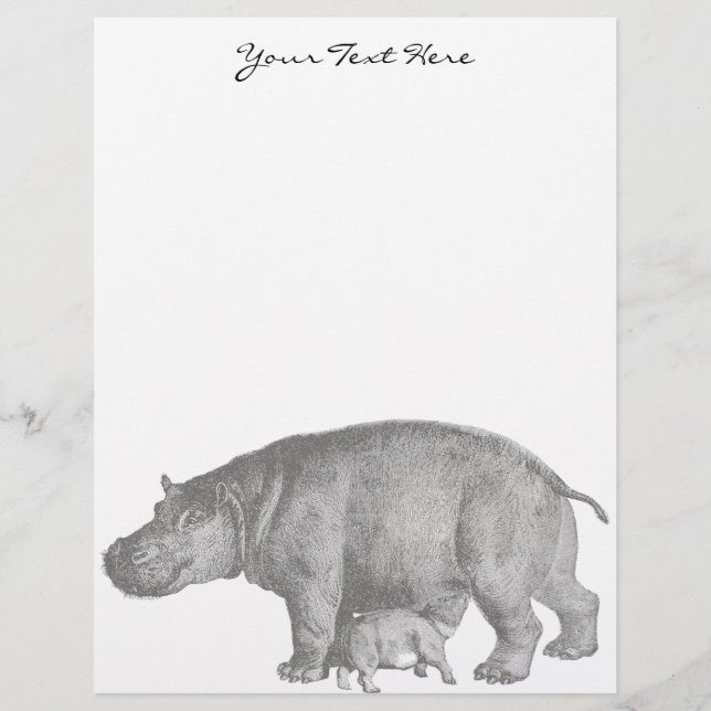 Vintage Hippo Letterhead (Framsida)