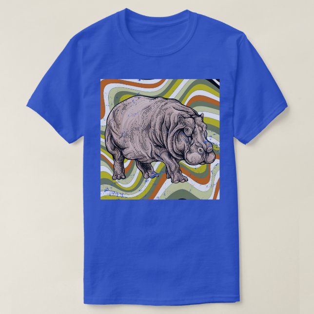 Vintage Hippo T Shirt (Design framsida)