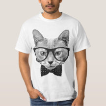 Vintage hipster cat